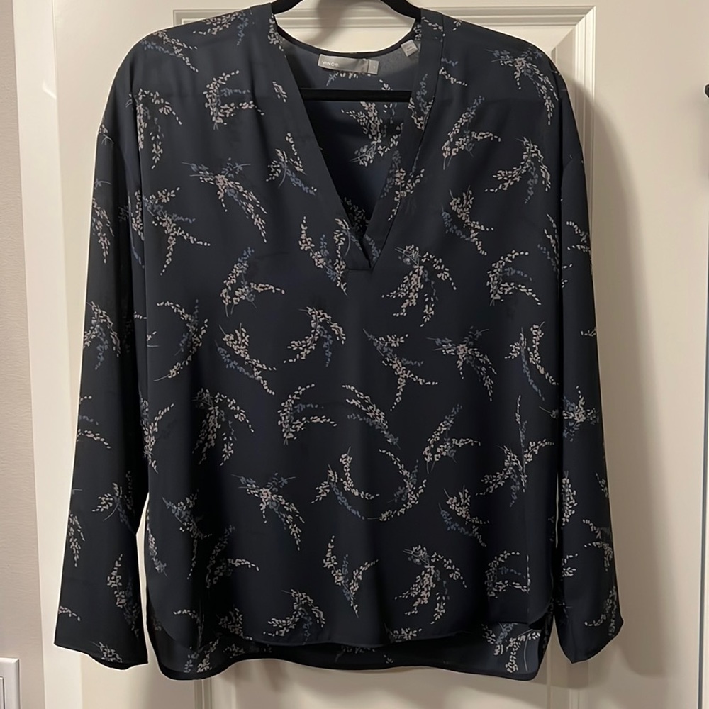 Vince navy blue blouse